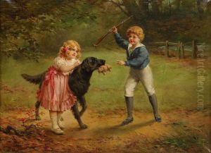 Lekande Barn by Heinrich Lossow