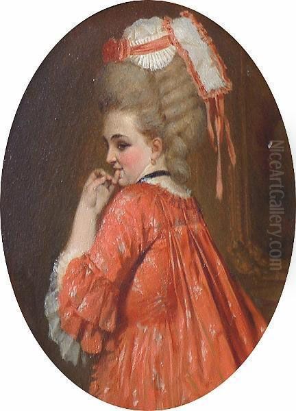 Portrait Of A Lady In Profile. - view 1