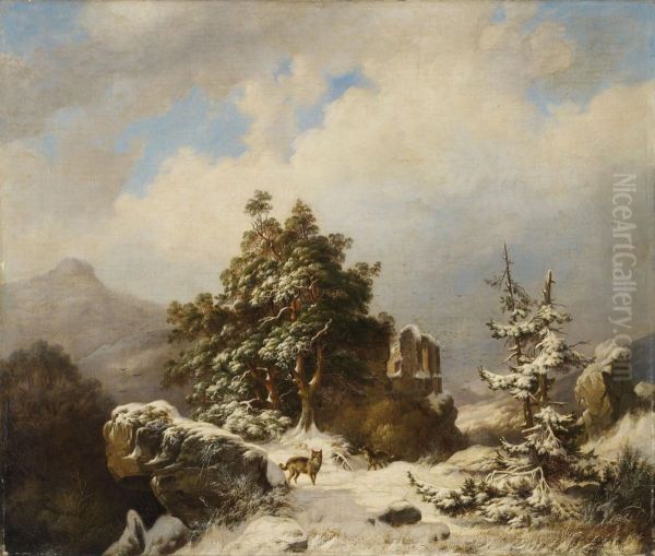 Winterlandschaft Mitruine Und Wolfen - view 1