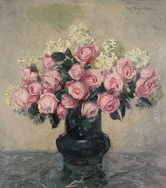 Rosen Und Flieder In Fayencevase - view 1