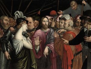 Christ And The Woman Taken In Adultery by Lorenzo Lotto