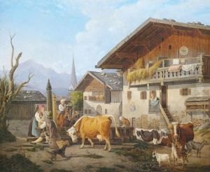 Am Dorfbrunnen by Moritz Eduard Lotze