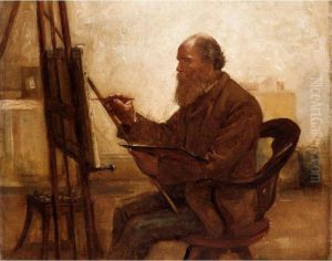 Self-portrait While Painting