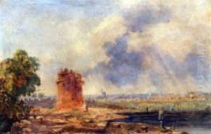 Norfolk Landscape With Fishermen by Thomas Lound