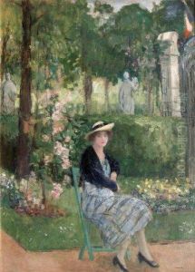 Jeune Femme Assise Dans Un Parc Jeune Femme Assise Dans Un Parc