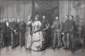 La Presentation Au Premier Bal. by Auguste Louis Georges Loustanau