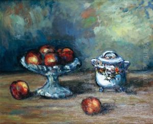 Nature Morte Aux Peches by Maurice Louvrier