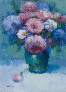 Bouquet De Fleurs. by Maurice Louvrier