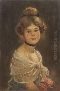 Portrait Einer Jungen Dame by Edmond Louyot