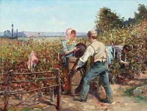 Frohliche Weinlese by Edmond Louyot