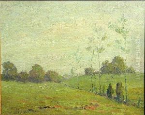 Sheep In The Meadow by Frank W. Loven