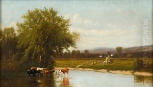 Paesaggio Con Mucche Al Pascolo by Clinton Loveridge