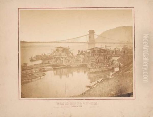 A Budai Rakpart Epitese A Lanchid Elott - view 1