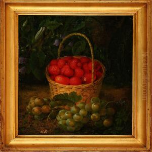 Strawberries In A Basket by Christine Marie Lovmand