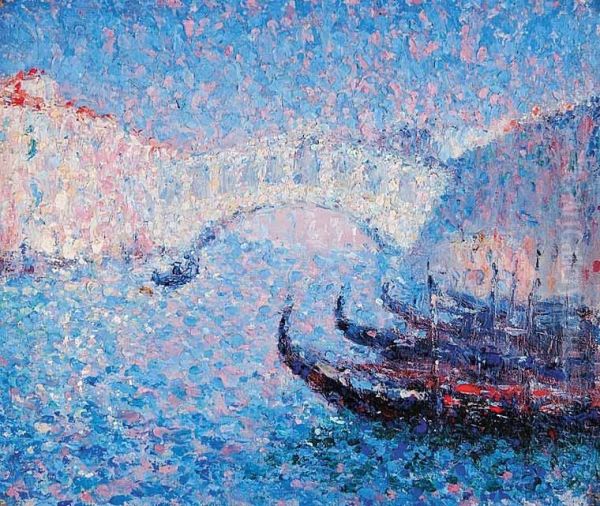 Untitled - Venice Scene With Gondolas - view 1