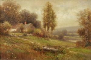 Cottage By A Lake by Milton H. Lowell