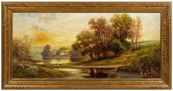 Landscape With Lake And Distant House - view 1