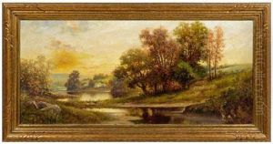 Landscape With Lake And Distant House Landscape With Lake And Distant House