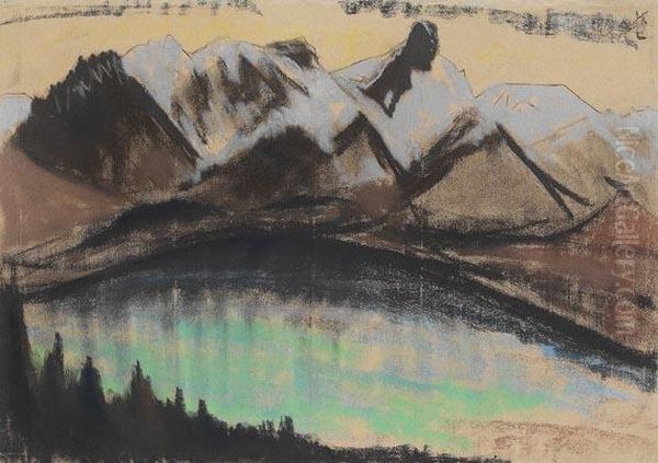 Bergsee Vorblauen Gipfeln - view 1