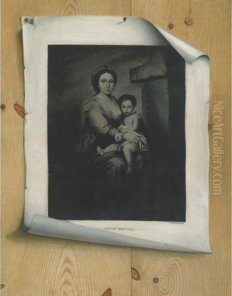 A Trompe L'oeil Still Life, With A Mezzotint Of The Madonna And Child - view 1