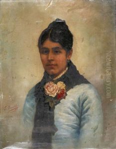 Una Joven Con Panoleta by Jose Lozano Arias