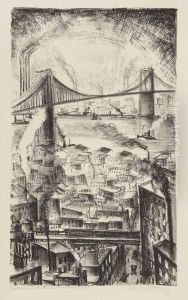 Eastside With Manhattan Bridge by Adriaan Lubbers
