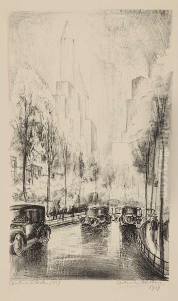 Central Park; Snowscene, 78th Street - view 1