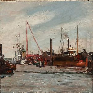 A View From Copenhagen Harbour by Holger Peter Svane Lubbers