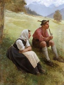 Rast Auf Der Wiese by Adolf Luben