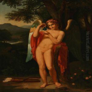 Amor Withthe Butterfly by Carl Bernhard Lubschitz