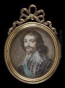 George Villiers, Duke Of Buckingham (1628-1687), Wearing Black And Silver Doublet And Blue Garter Sash And John Milton (1608-1674), Wearing Black Cloak, White Lawn Collar With Tassels