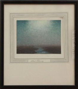 Marsh Landscape In Moonlight by Albert Pike Lucas