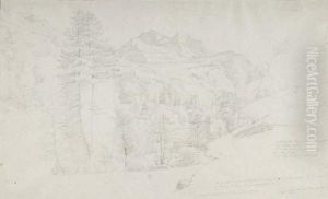 Lauterbrunnental Mit Dem Jungfraugebirge. 1825 by August Lucas