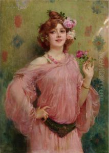 A Beauty In Pink by Hippolyte Lucas