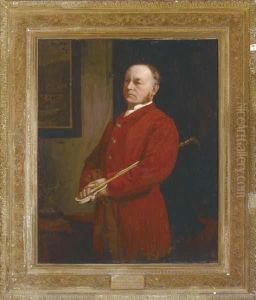 Portrait Of Charles F. Leney, Three-quarter-length, As Master Ofthe Mid Kent Stag Hounds by John Lucas