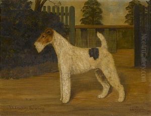 A Portrait Of The Champion Wire-haired Fox Terrier 'crackley Surething' by William Lucas
