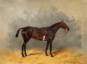 "target" And "susan", Portraits Of Saddled Hunters by Henry Frederick Lucas-Lucas