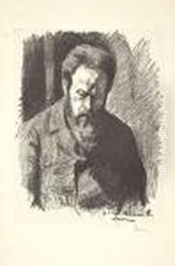 Portrait D'edouard Vuillard by Maximilien Luce