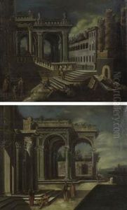 Architetture Di Fantasia Con Figure by Ascanio Luciani