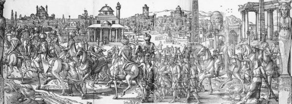 Lucini, Antonio Francesco. Disegni Della Guerra, Assedio Et Assalti Dati Dall'armata Turchesca All'isola Di Malta L'anno Mdlxv. Rome: Con Licenza De Superiori, Appresso Nicolo Allegri, 1631, First Edition, 16 Double-page Engraved Plates (inclduing Title) - view 1
