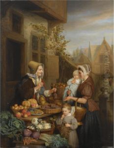 At The Vegetable Market by Frans Josef Luckx