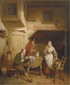 La Jeune Marchande De Crevettes by Frans Josef Luckx