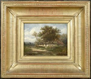 Farm With A Stramineous Roof by Jules Lucot