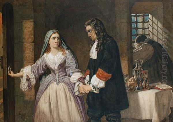 The Parting Of Lord And Lady Russell - view 1