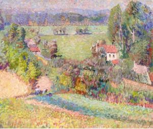 Landscape Over Fields by Mary Sophia Ludlow
