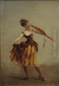 Dancer With A Fan by Albert Ludovici