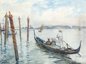 A Gondolier On The Lagoon, Venice