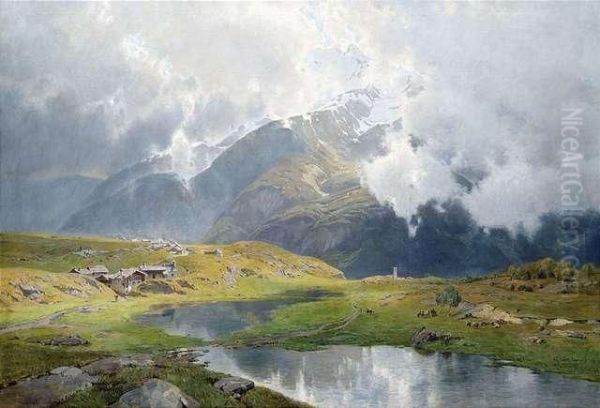 Cloudy Landscape In High Mountains - view 1