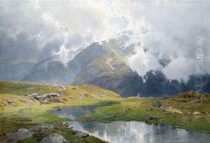 Cloudy Landscape In High Mountains