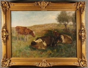 ''paesaggio Con Armenti Al Pascolo'' by Henri Louis Ludwig